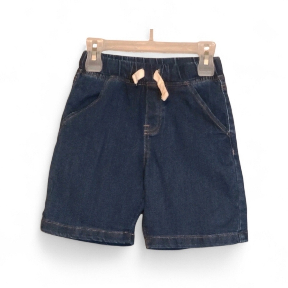 365 Kids By Garanimals Boys 6 Denim Shorts Drawstring/Elastic Waist Pockets EUC